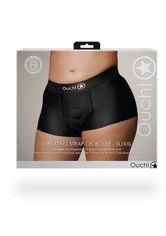 Vibrating Strap-on Boxer - Black - XL/XXL XL/XXL