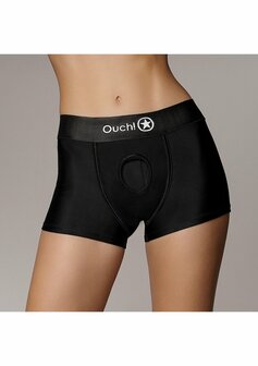 Vibrating Strap-on Boxer - Black - XS/S XS/S