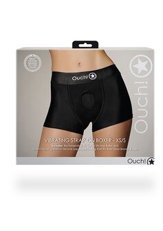 Vibrating Strap-on Boxer - Black - XS/S XS/S