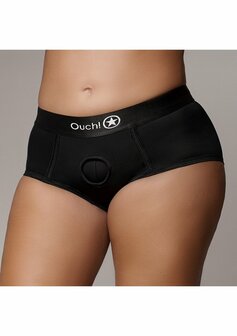 Vibrating Strap-on Brief - Black - XL/XXL XL/XXL
