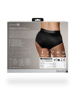 Vibrating Strap-on Brief - Black - XL/XXL XL/XXL