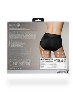 Vibrating Strap-on Brief - Black - XS/S XS/S