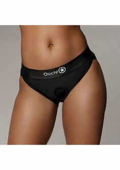 Vibrating Strap-on Hipster - Black - M/L M/L