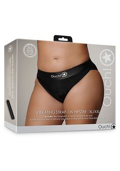 Vibrating Strap-on Hipster - Black - XL/XXL XL/XXL
