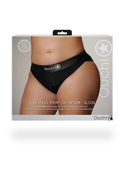 Vibrating Strap-on Hipster - Black - XL/XXL XL/XXL