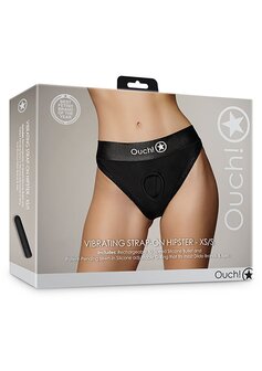 Vibrating Strap-on Hipster - Black - XS/S XS/S
