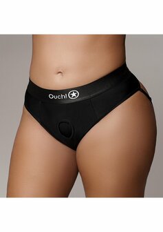 Vibrating Strap-on Thong, Removable Straps - Black - XL/XXL XL/XXL