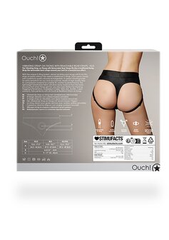 Vibrating Strap-on Thong - Removable Straps - Black - XS/S XS/S