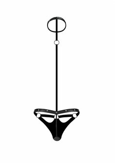 Tormentor - Eendelige Choker G-String met Contour Peek-a-Boo Zakje L/XL