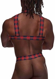 Elastisch Harnas met Studs - S One Size