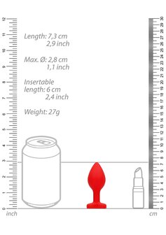 Butt Plug met Diamanten Hart