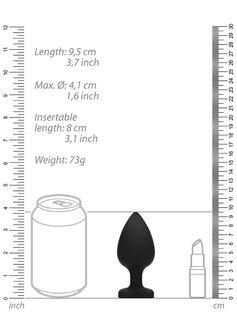 Butt Plug met Diamanten Hart