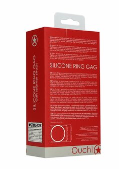 Siliconen Ring Gag met Leren Bandjes