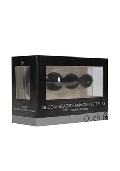 Silicone Beaded Diamond Butt Plug