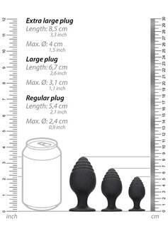 Geribbelde Butt Plug Set