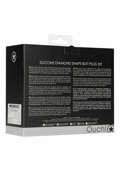 Diamantvormige Butt Plug Set
