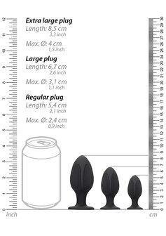 Diamantvormige Butt Plug Set