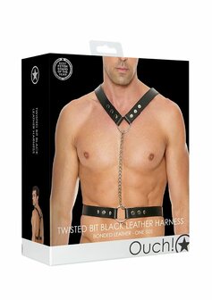 Twisted Bit Leren Harnas  One Size