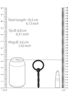 Siliconen Penis Plug met Ring - 8 mm