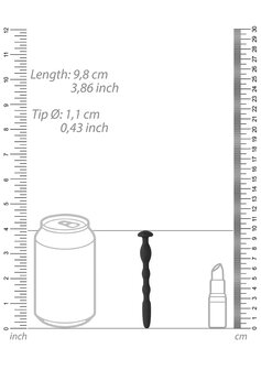 Siliconen Penis Plug met Ribbels - 11 mm