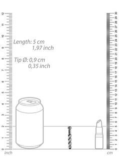 Geribbelde Holle Penis Plug - 9 mm