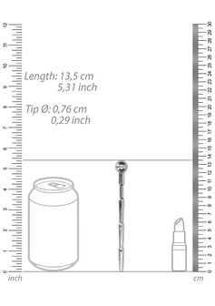 Lange Holle Penis Plug - 8 mm
