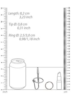 RVS Penisplug met Eikelring - 8 mm