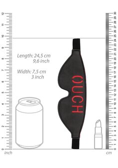 Gebonden Leren Oogmasker &quot;Ouch&quot;