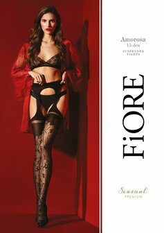 Amorosa - Suspender Pantyhose - 30 den S