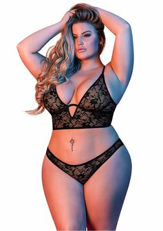 Beugel Bralette &amp; Panty Set - XXL Queen Size