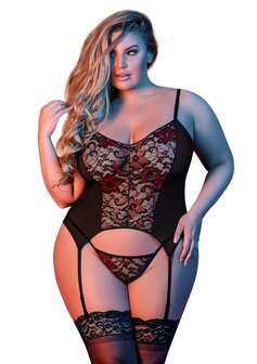 Merry Widow &amp; G-String Set - XXL Queen Size