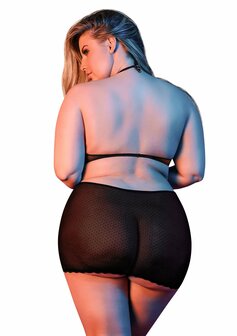 Polka Dot Mesh Halter &amp; Rok Set - M S/M