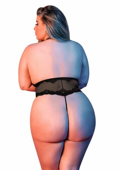 Diepe Inkijk Halter Teddy - XXL Queen Size