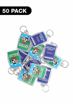 EXS Key Rings &#039;Wear Your Rubbers&#039; - Condoms - 50 Pieces