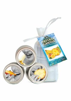 Tropical Trio - Kaarsen - Mango, Ananas, Bananengeur - 180 gr