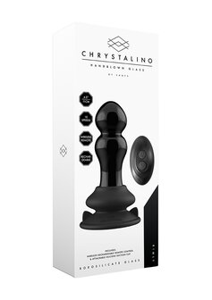 Rimly - Glazen Butt Plug met Vibratie en Ribbels