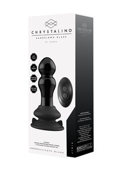 Rimly - Glazen Butt Plug met Vibratie en Ribbels