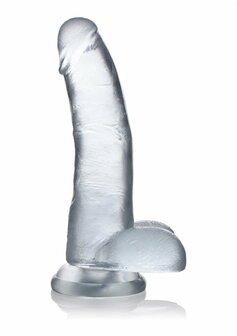 Doorzichtige Dildo met Ballen - 20,5 cm