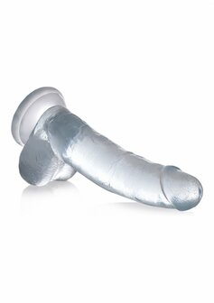 Doorzichtige Dildo met Ballen - 20,5 cm