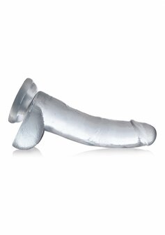 Doorzichtige Dildo met Ballen - 20,5 cm