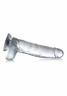 Doorzichtige Dildo met Ballen - 23 cm