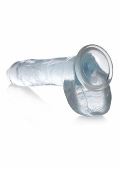 Doorzichtige Dildo met Ballen - 25,5 cm