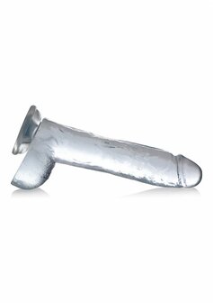 Doorzichtige Dildo met Ballen - 25,5 cm