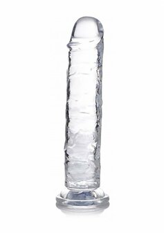 Doorzichtige Dildo met Ballen - 18 cm