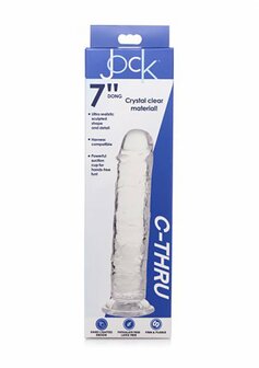 Doorzichtige Dildo met Ballen - 18 cm