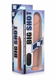 Vibrerende Siliconen Dildo met Afstandsbediening - 25,5 cm