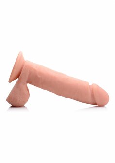 Vibrerende Afstandsbedienbare Siliconen Dildo met Ballen - 23 cm