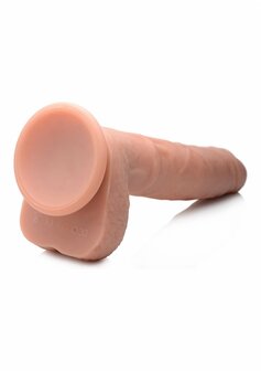 Pompende &amp; Vibrerende Vloeibare Siliconen Dildo met Ballen - 20,5 cm