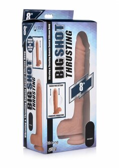Pompende &amp; Vibrerende Vloeibare Siliconen Dildo met Ballen - 20,5 cm