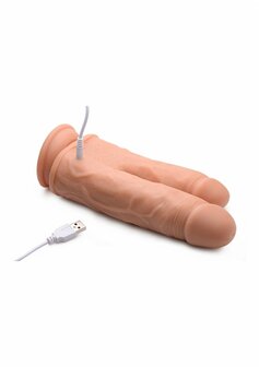 Double Shot Vloeibare Siliconen Dubbele Penetratie Dildo - 20,5 cm